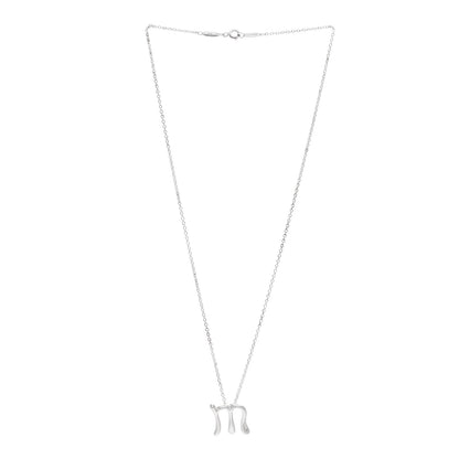 Tiffany Sterling Silver Elsa Peretti Letter M Pendant Necklace 3 of 6
