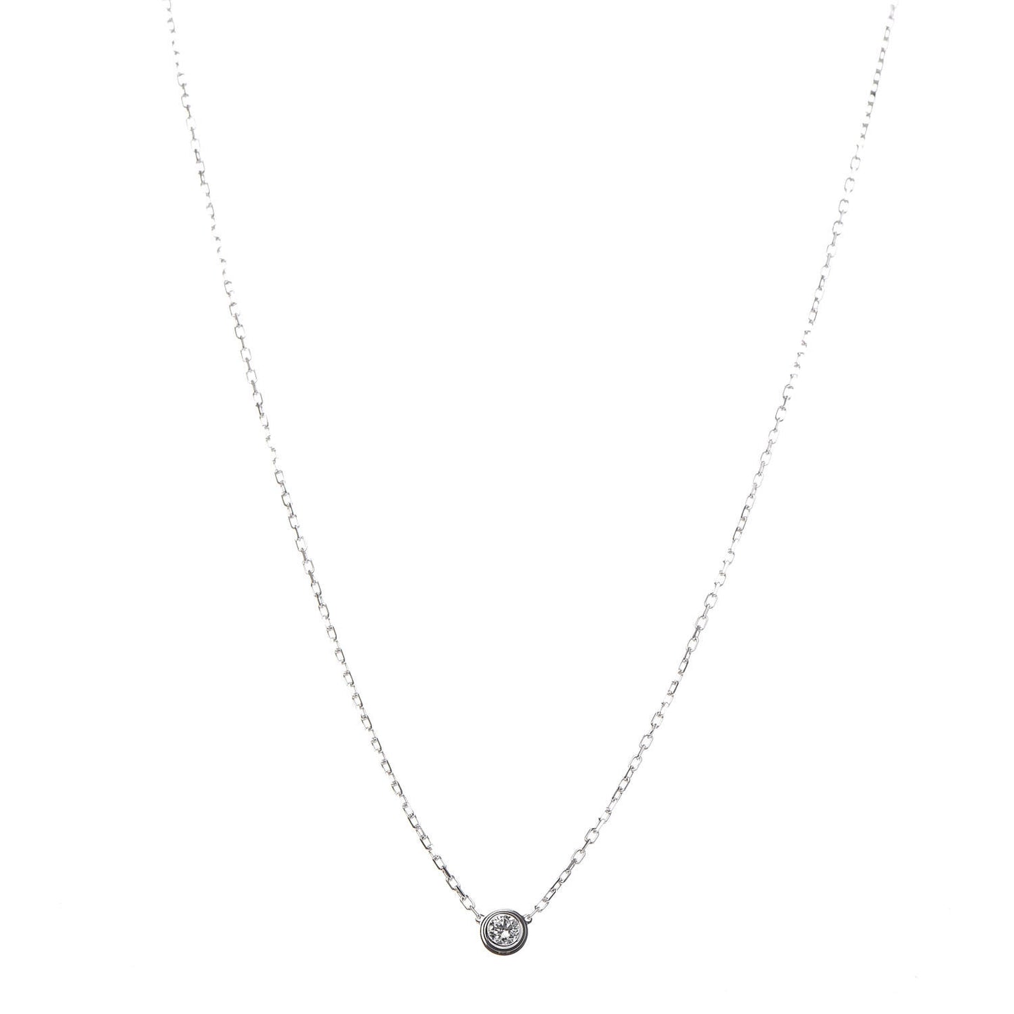 18K White Gold Diamond LM D'Amour Pendant Necklace