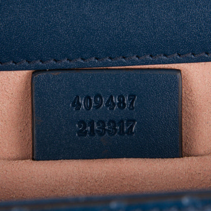 Gucci Guccissima Small Padlock Shoulder Bag Blue Agata 7 of 7