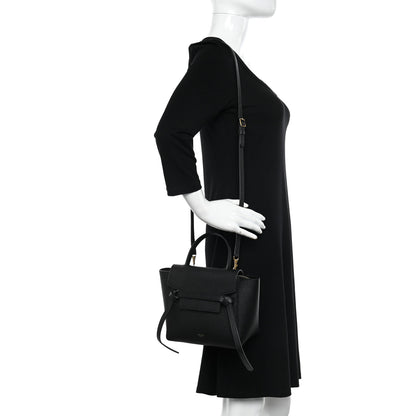 Celine Grained Calfskin Nano Belt Bag Black 2 of 11