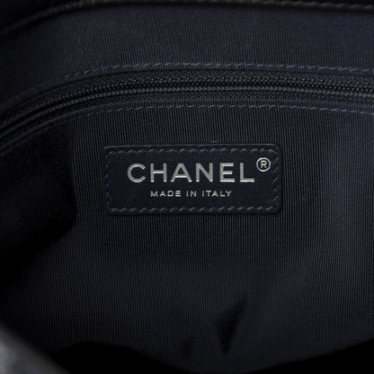 Chanel Canvas Large Shopping Chain Tote Black White 8 of 9