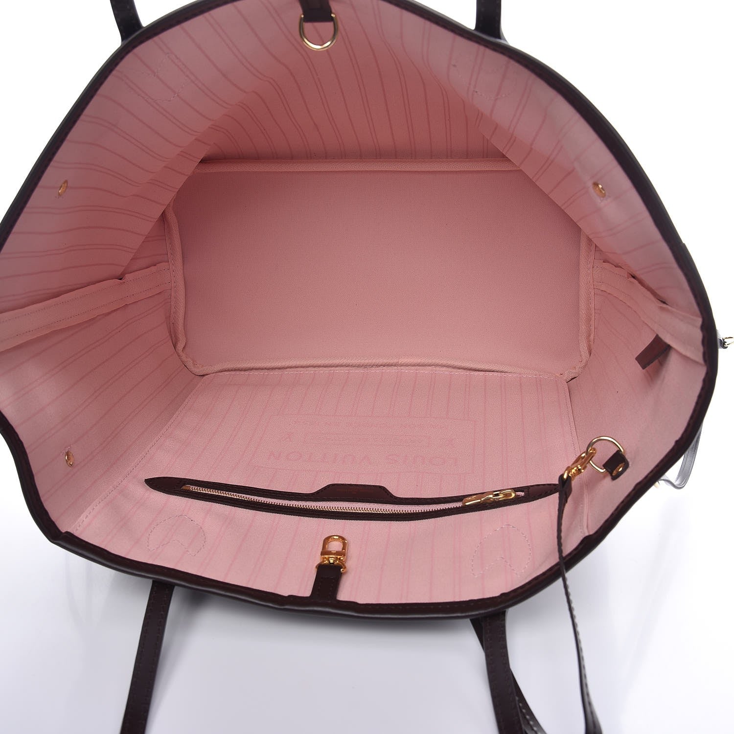 Louis Vuitton Damier Ebene Neo Neverfull MM Rose Ballerine 6 of 10