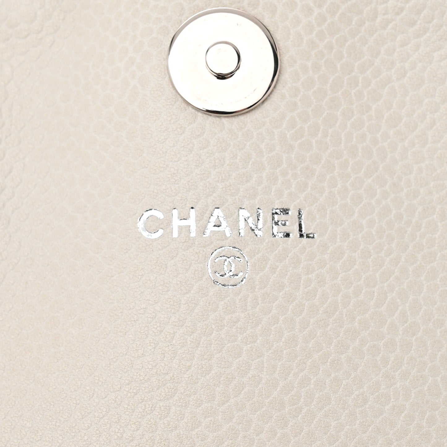 Caviar Half Moon Wallet On Chain WOC White