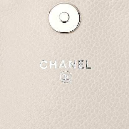 Chanel Caviar Half Moon Wallet On Chain WOC White 6 of 12