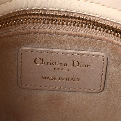 Christian Dior Lambskin Cannage Small Bi-Color Lady Dior Hazelnut White 6 of 10