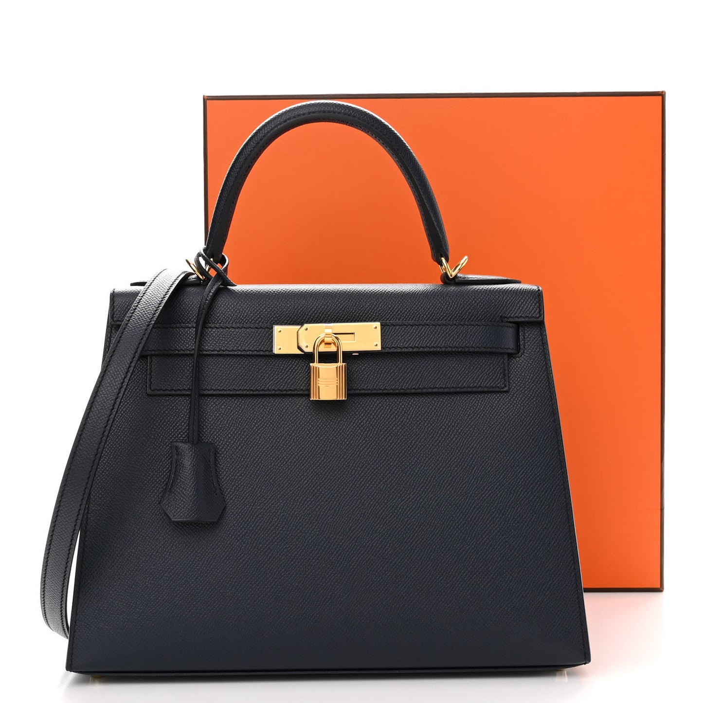 Epsom Kelly Sellier 28 Bleu Indigo