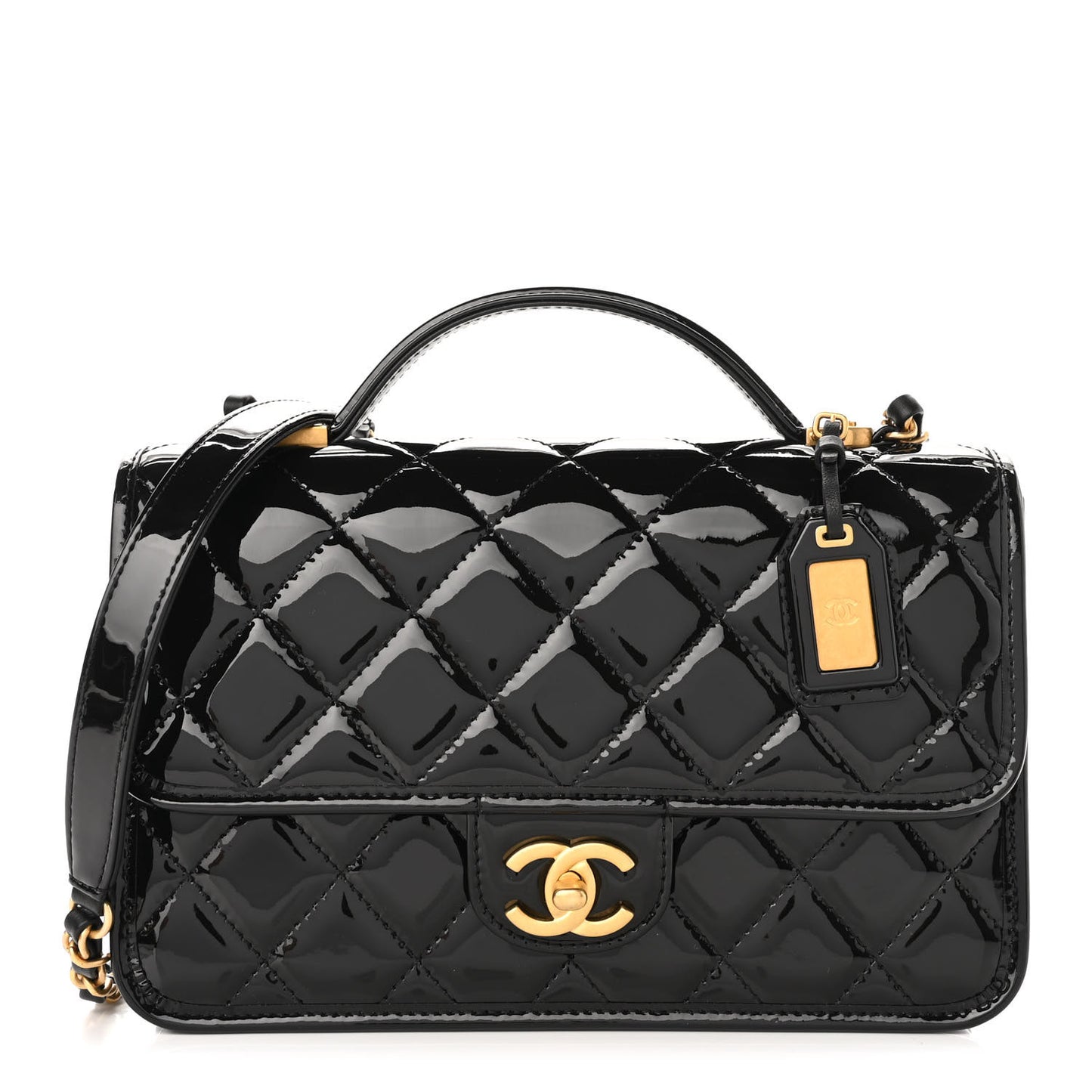 Lambskin Quilted Jumbo Single Flap Black