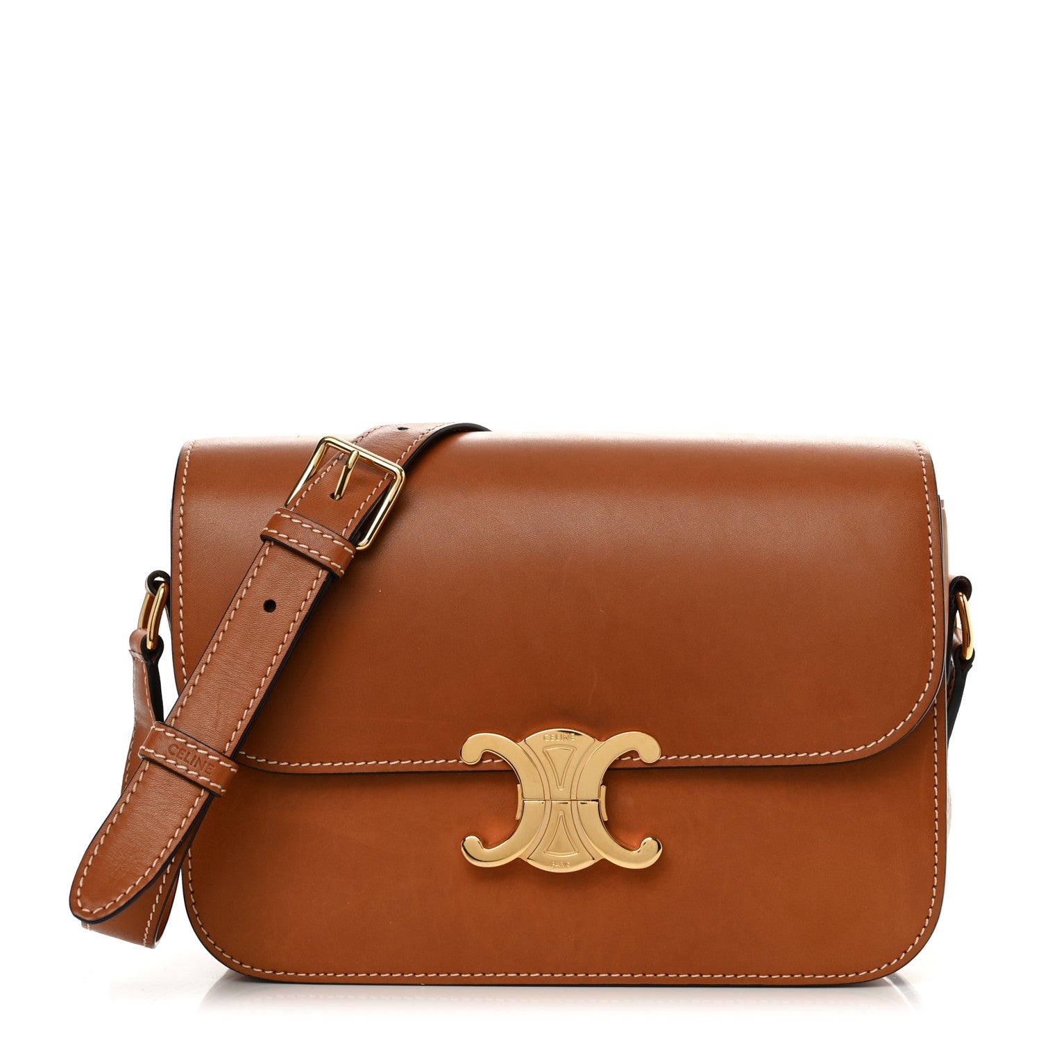 Celine Natural Calfskin Teen Triomphe Tan 1 of 13
