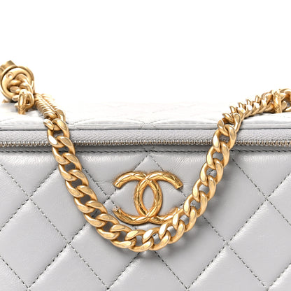Chanel Lambskin Quilted Small Pillow Crush Vanity Case With Chain  Grey 9 of 11