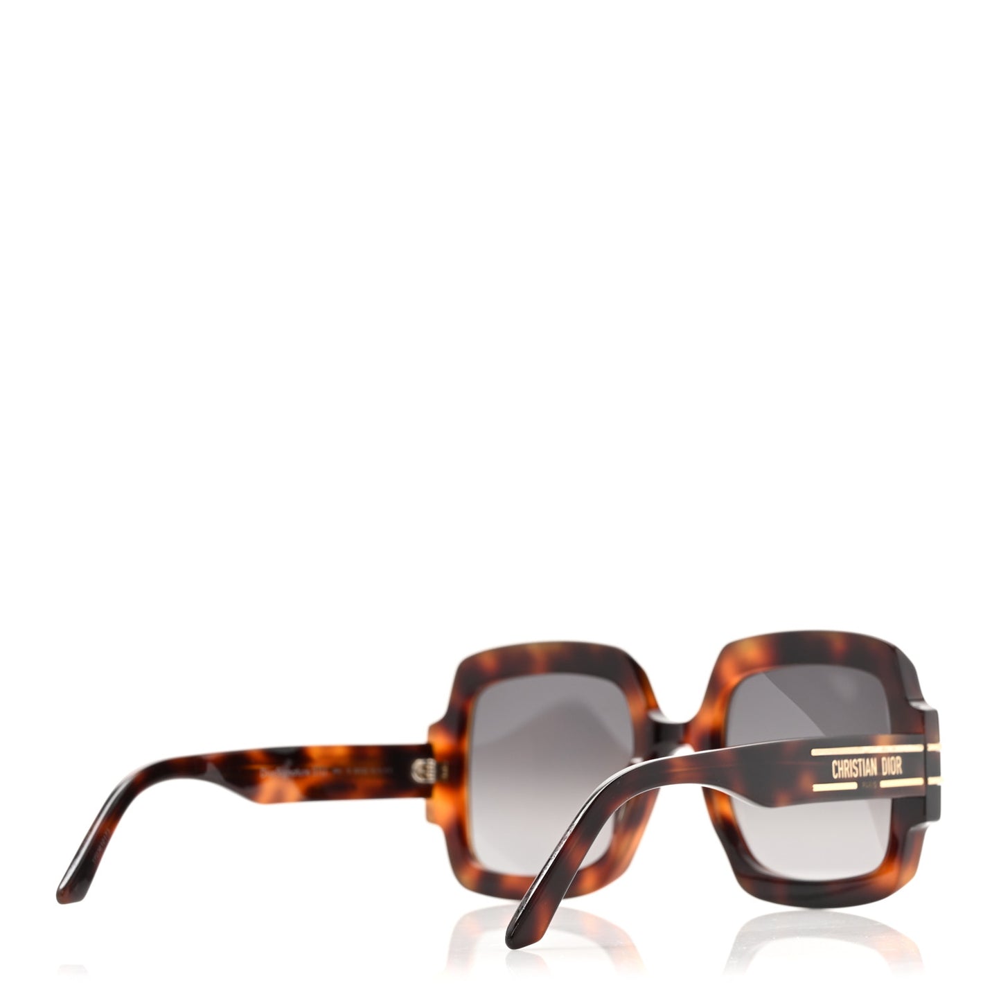 Acetate Diorsignature S1U Square Sunglasses Tortoise