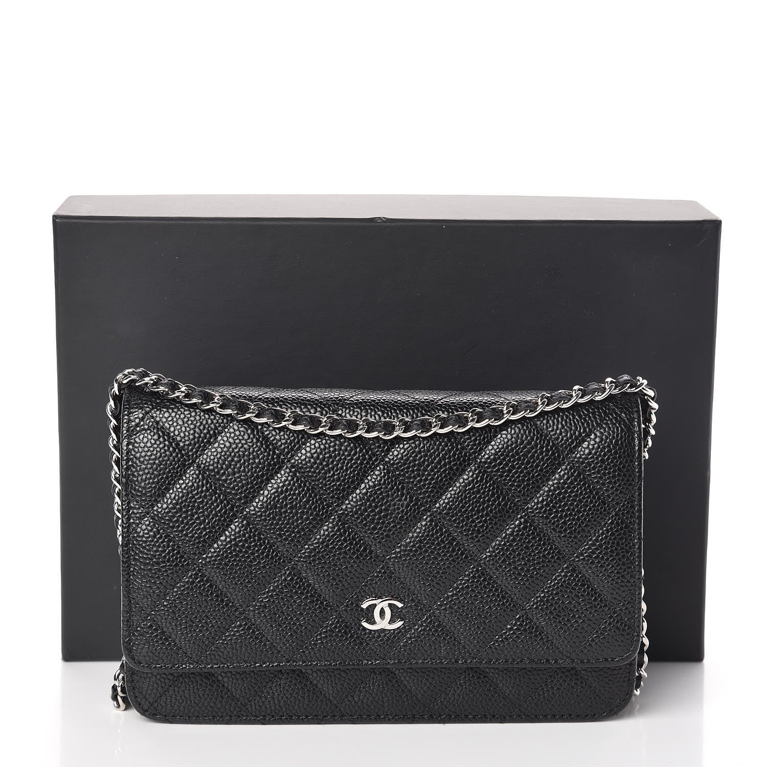 Chanel Caviar Quilted Wallet On Chain WOC Black 12 of 12