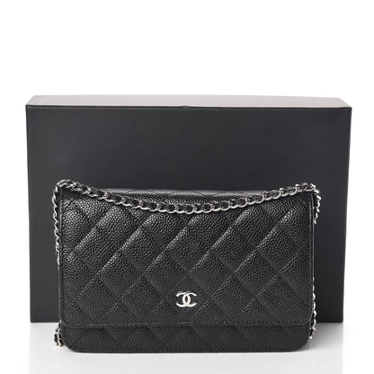 Chanel Caviar Quilted Wallet On Chain WOC Black 12 of 12