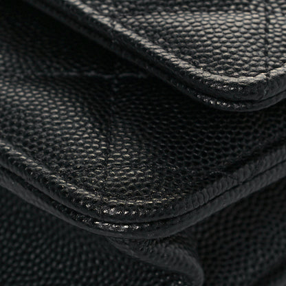 Chanel Caviar Quilted Wallet With Charms On Chain WOC Black 11 of 15