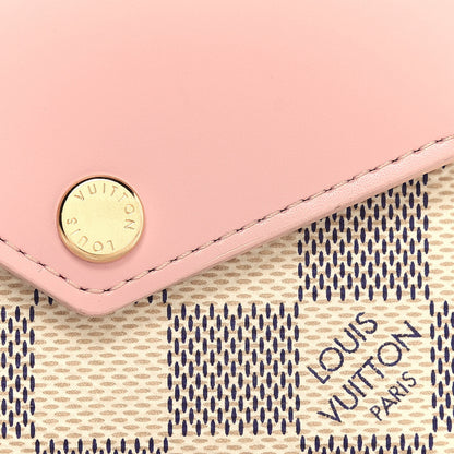 Louis Vuitton Damier Azur Zoe Wallet Rose Ballerine 8 of 12