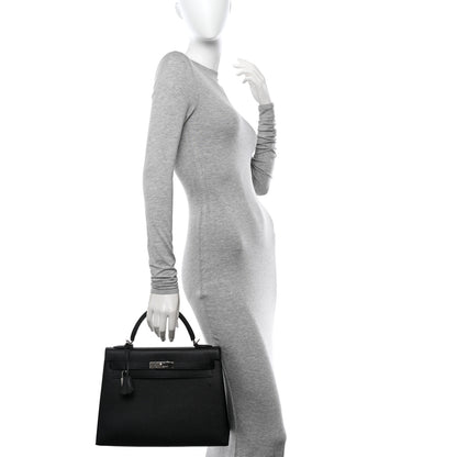 Hermes Epsom Kelly Sellier 32 Black 2 of 17