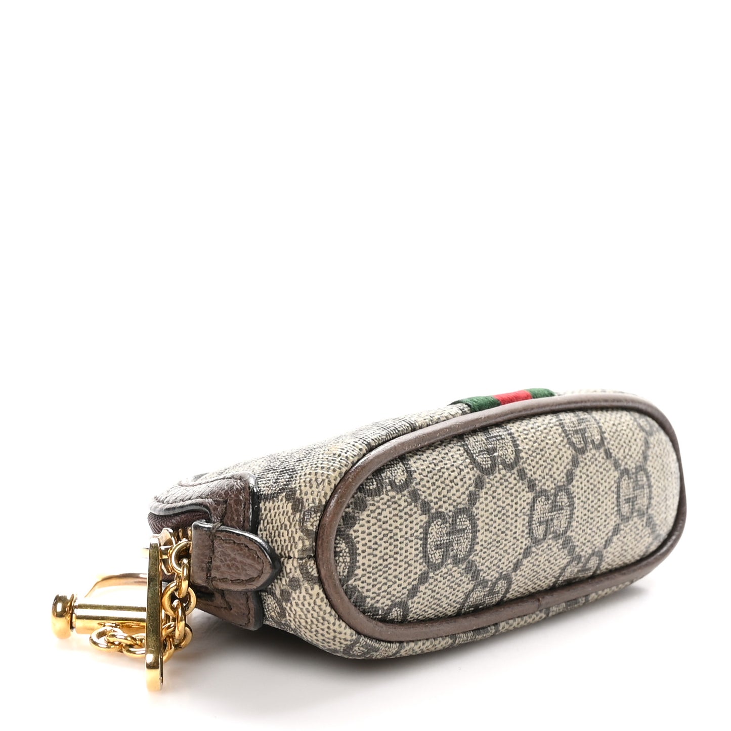 GG Supreme Monogram Web Ophidia Dome Key Pouch Beige New Acero