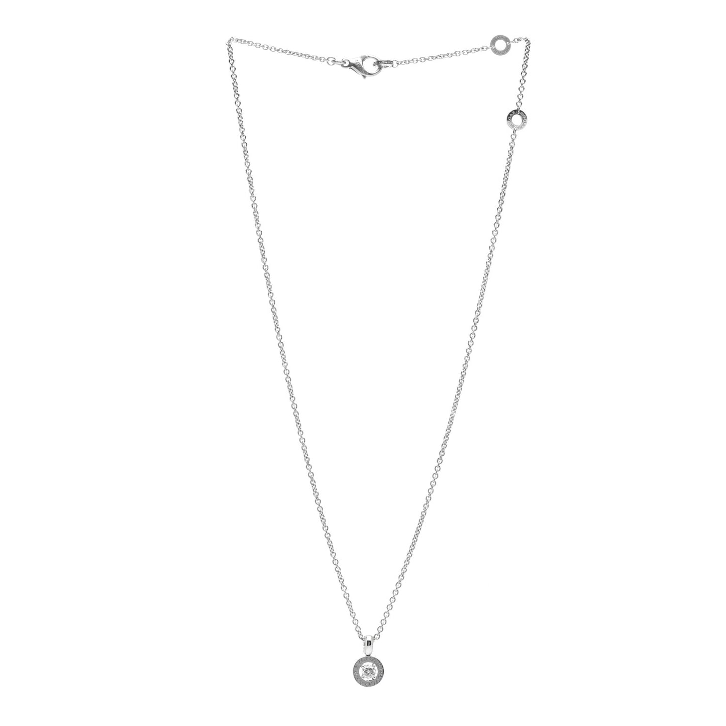 18K White Gold Diamond .25ct BVLGARI BVLGARI Pendant Necklace