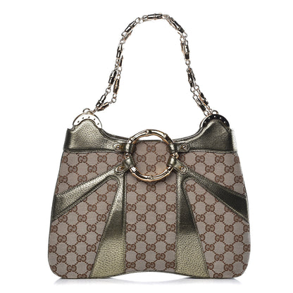Gucci Monogram Bamboo Chain Tom Ford Shoulder Bag Metallic 1 of 7