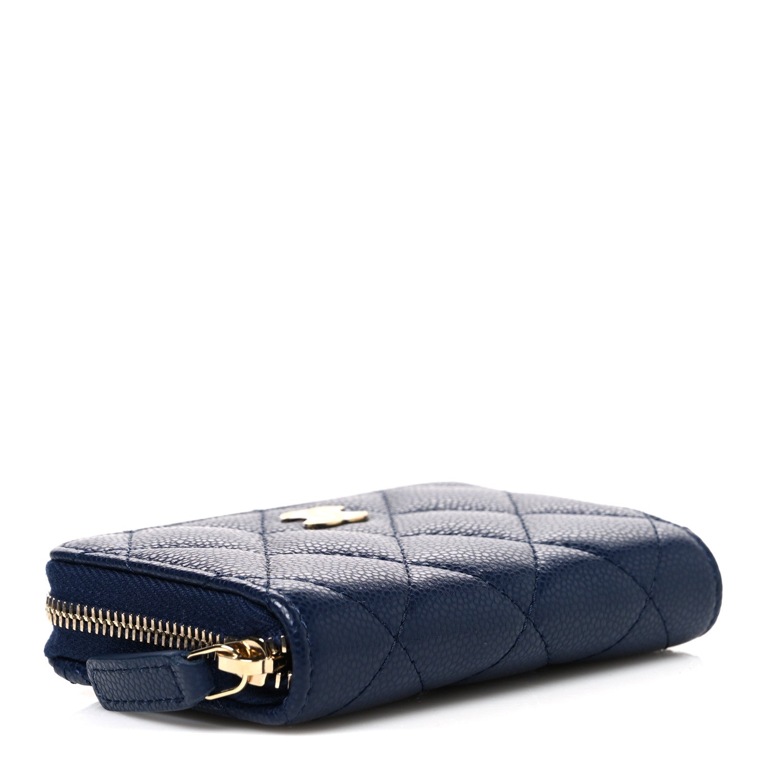 Chanel Caviar Quilted Zip Coin Purse Dark Navy 4 of 8