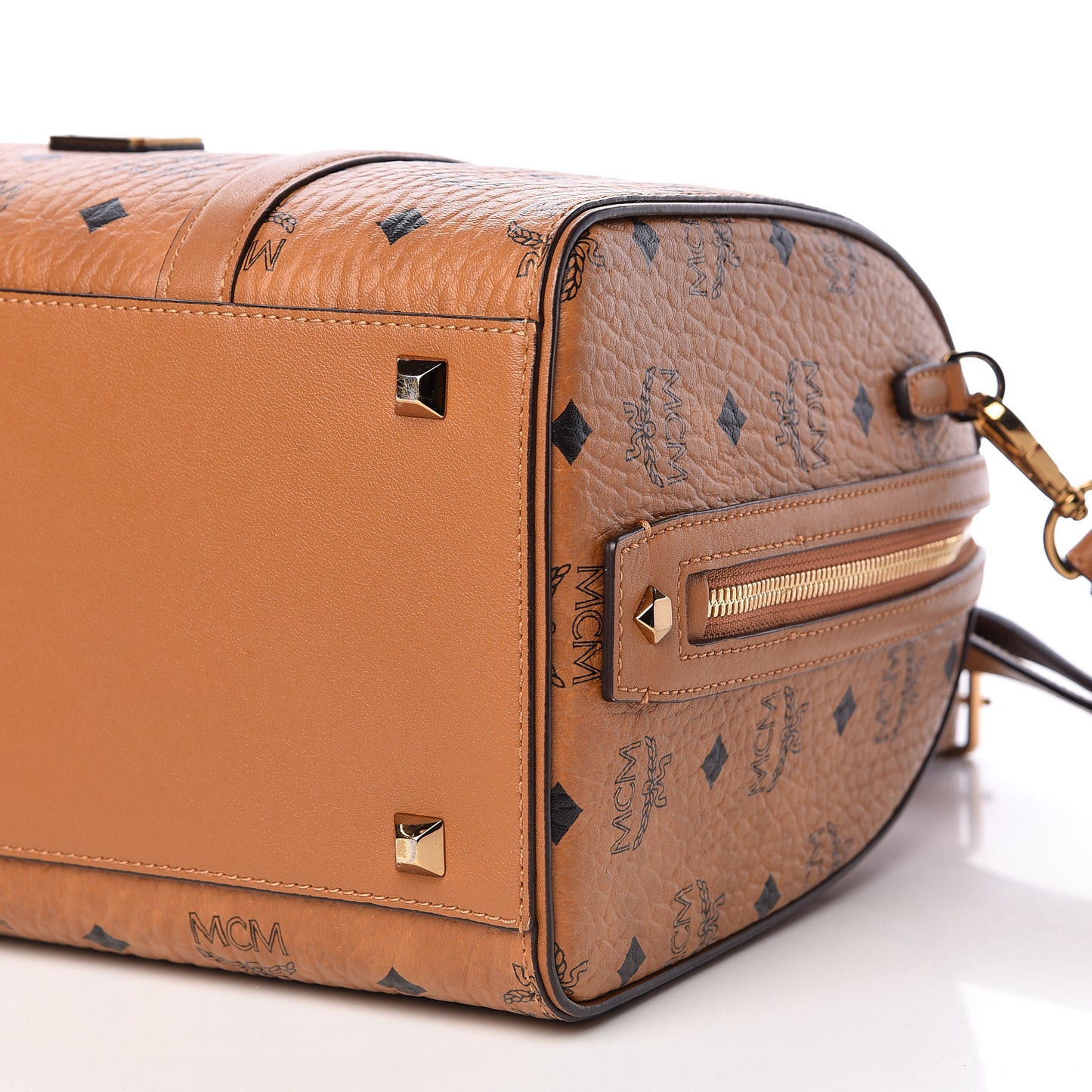 Visetos Medium Boston Bag Cognac