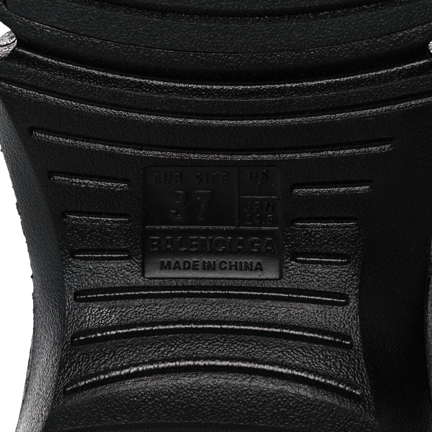 Balenciaga Rubber Womens Mold Thong Sandals 37 Black 6 of 7