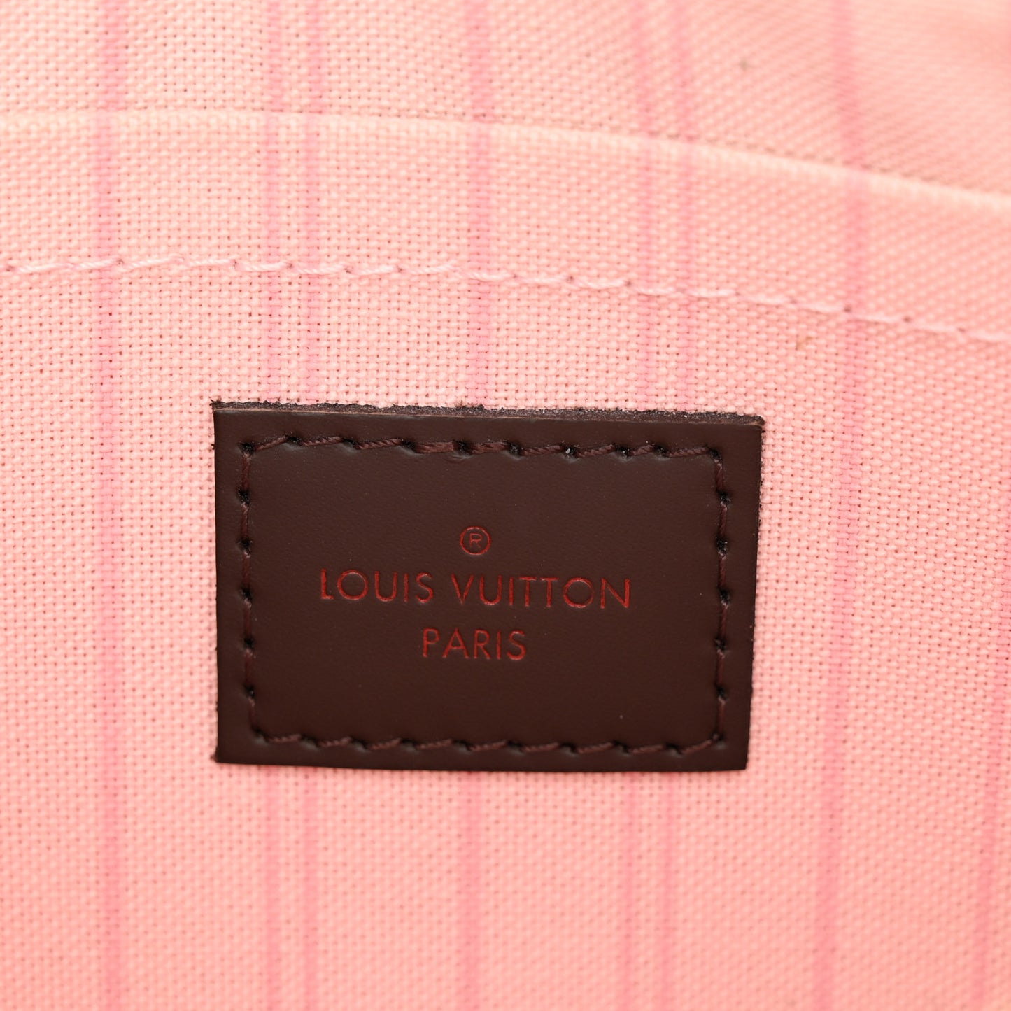 Damier Ebene Neverfull MM GM Pochette Rose Ballerine