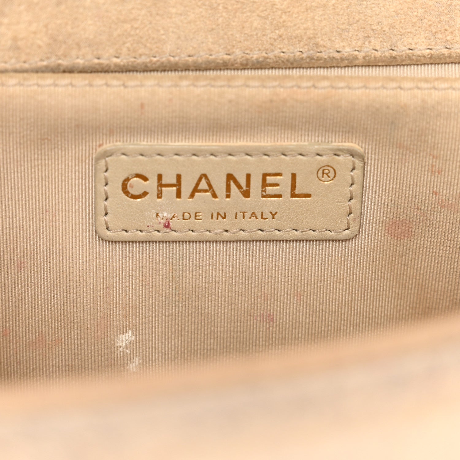 Chanel Iridescent Calfskin Quilted Medium Boy Flap Beige 7 of 14