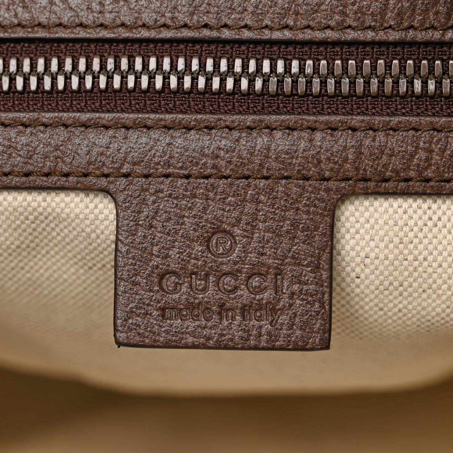 GG Supreme Monogram Web Small Ophidia Half Moon Hobo Brown