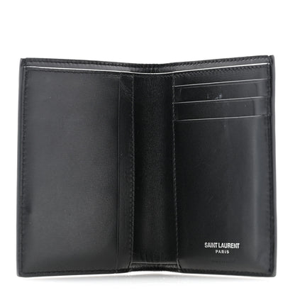 Saint Laurent Smooth Calfskin Cassandre Credit Card Wallet Black 5 of 11