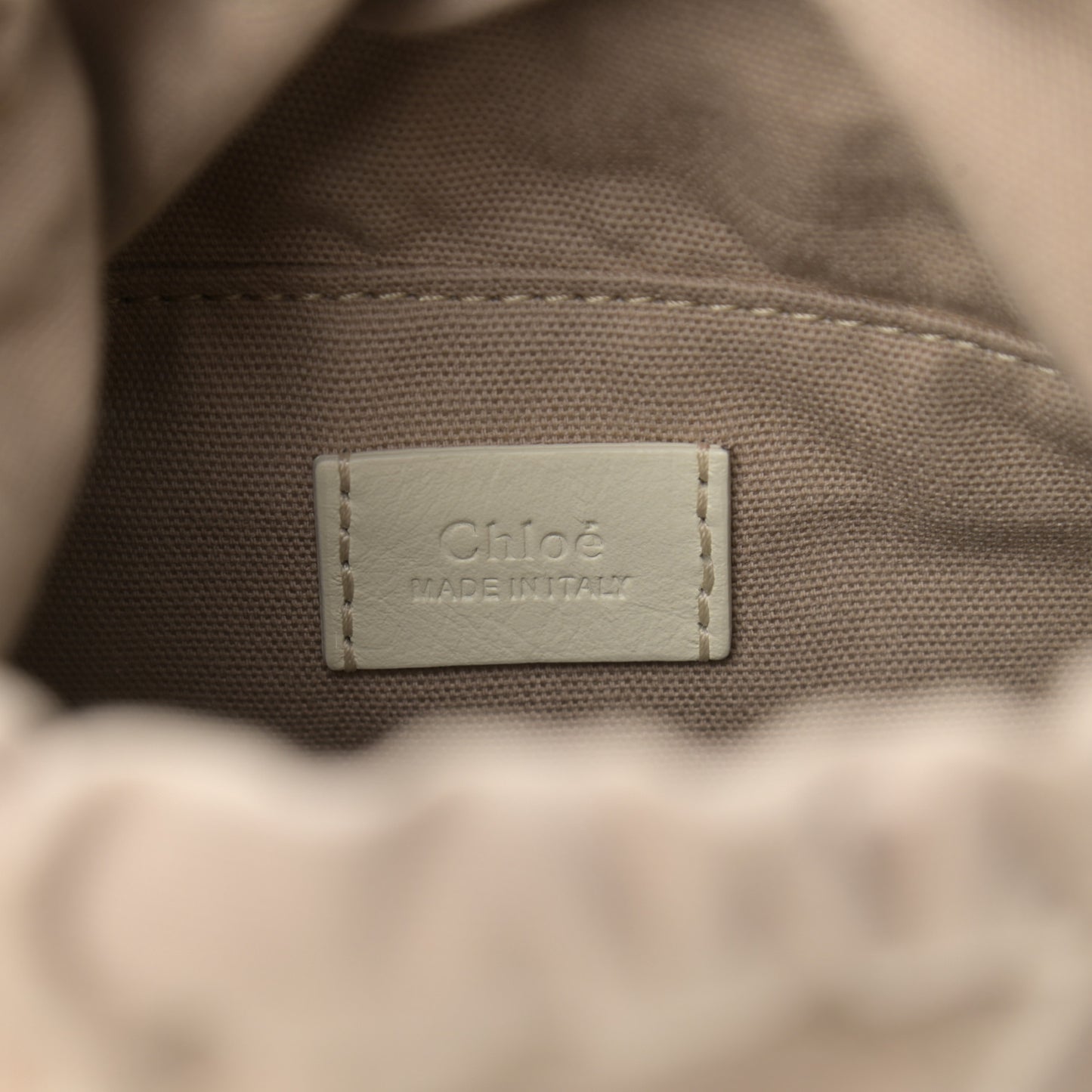 Smooth Calfskin Small Roy Bucket Bag Natural White