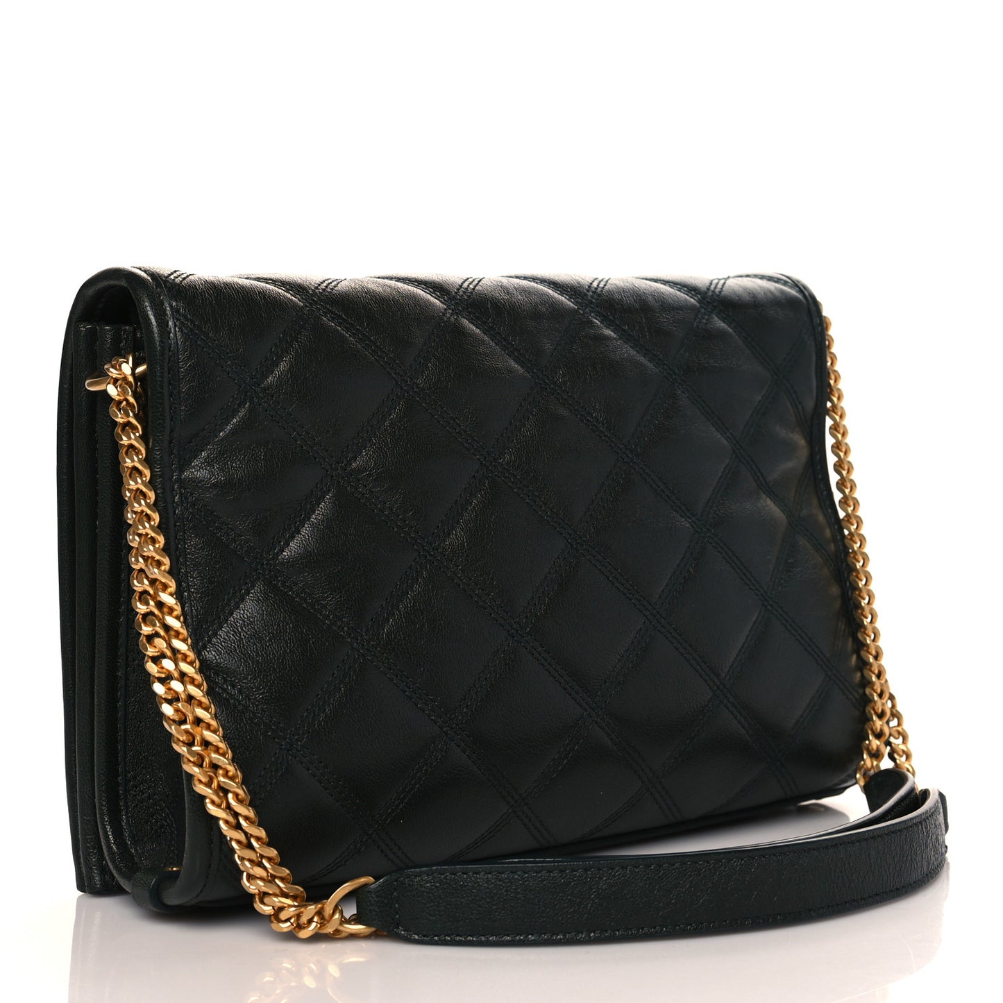 Lambskin Quilted Mini Becky Chain Bag New Vert Fonce