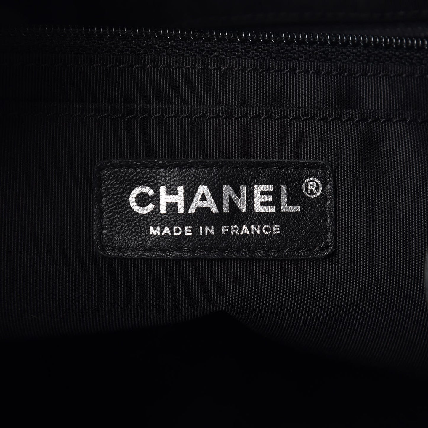 Lambskin Quilted CC Chain Bucket Bag Black