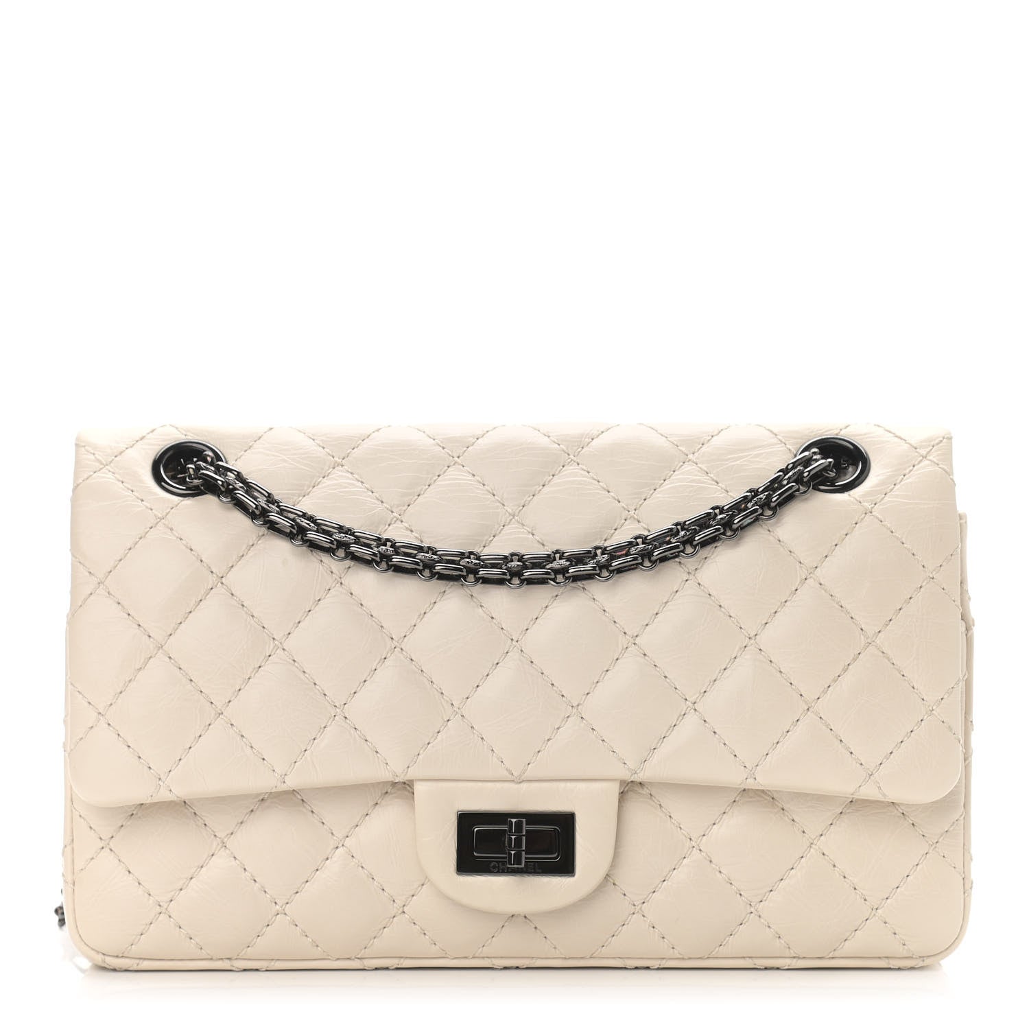 Chanel Aged Calfskin Quilted 2.55 Reissue 225 Flap White 1 of 11
