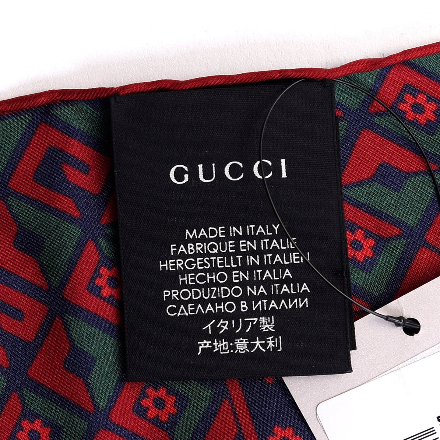 Silk Twill Plainmetric Square Scarf Sapphire Green