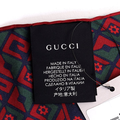 Gucci Silk Twill Plainmetric Square Scarf Sapphire Green 2 of 3