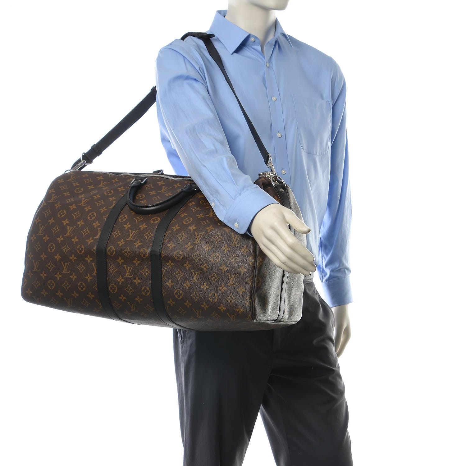 Louis Vuitton Monogram Macassar Keepall Bandouliere 55 2 of 12