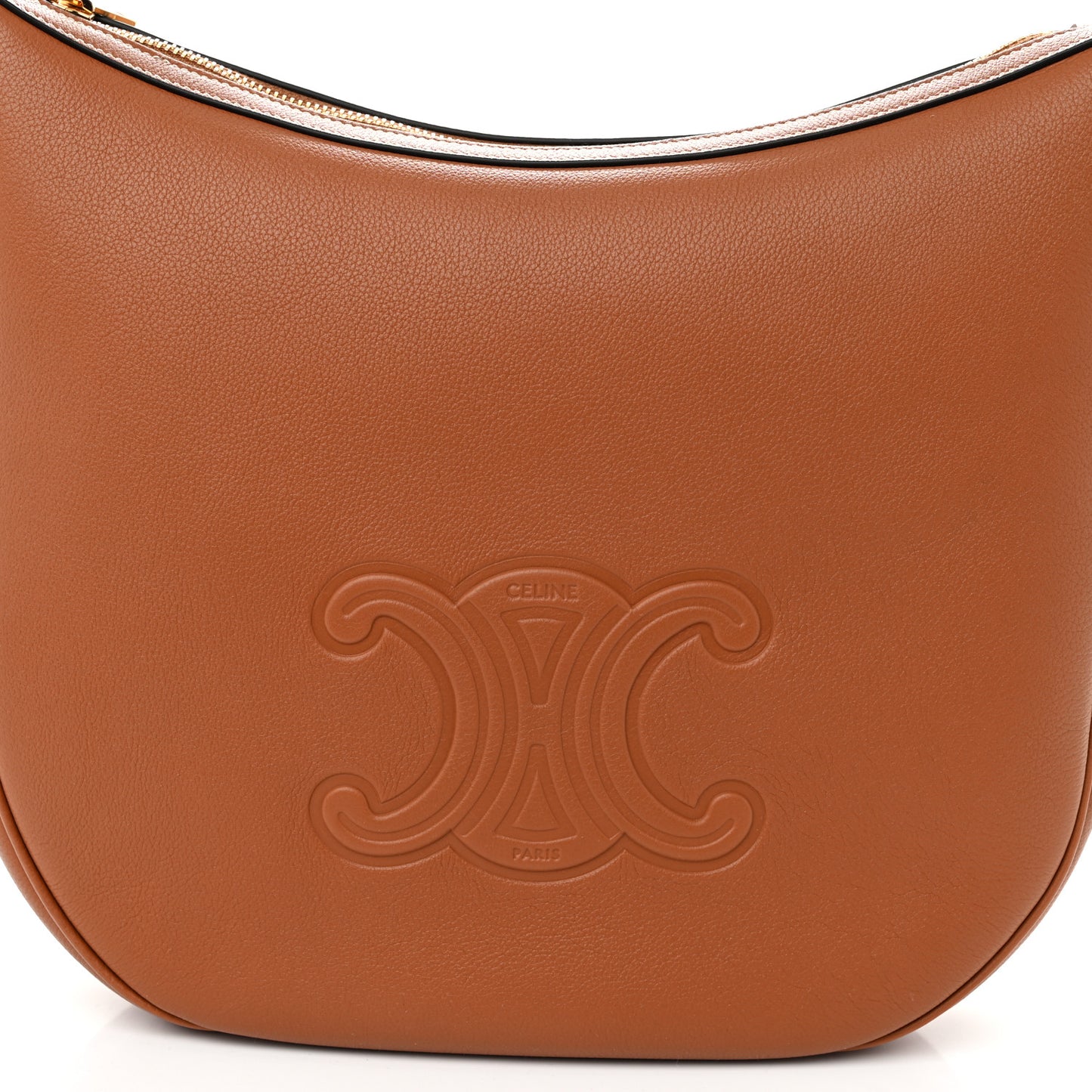 Supple Calfskin Medium Triomphe Heloise Shoulder Bag Tan