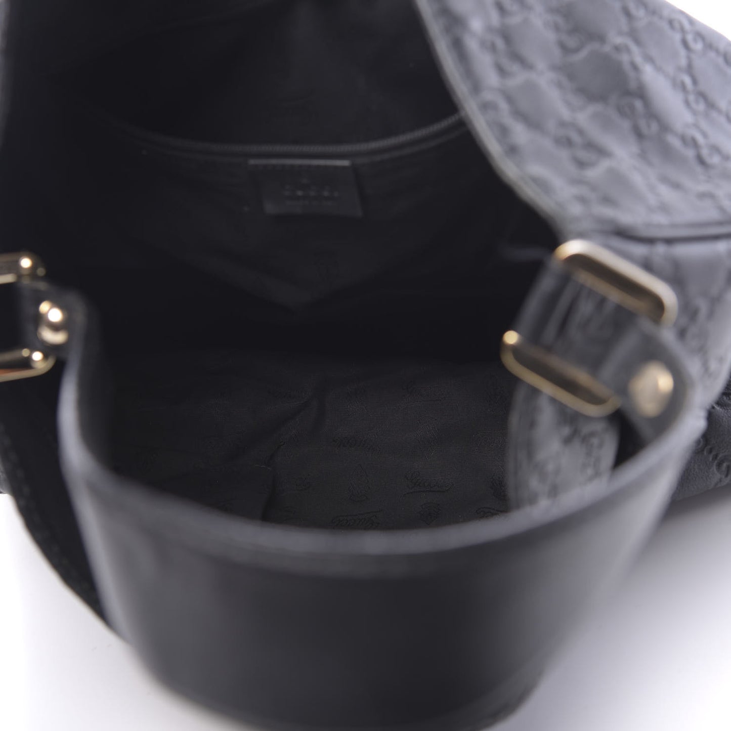 Guccissima Large New Ladies Web Hobo Black