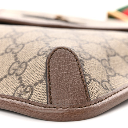 Gucci GG Supreme Monogram Web Medium Neo Vintage Flap Messenger Bag Beige New Acero 10 of 11
