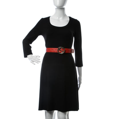 Gucci Guccissima Signature Interlocking G 40mm Belt 90 36 Red 2 of 7