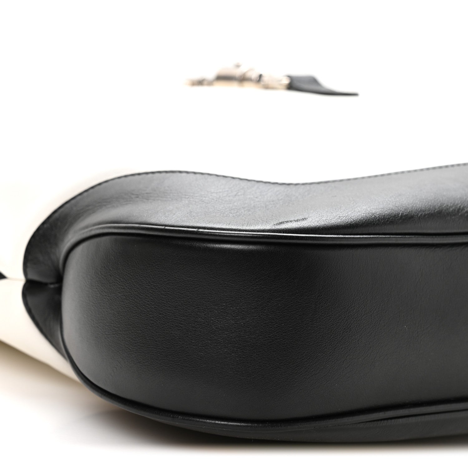 Gucci Calfskin Large Jackie 1961 Shoulder Bag Black White 9 of 10