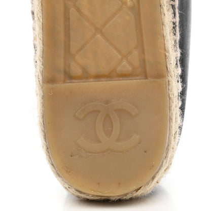 Chanel Lambskin CC Espadrilles 38 Black 8 of 13