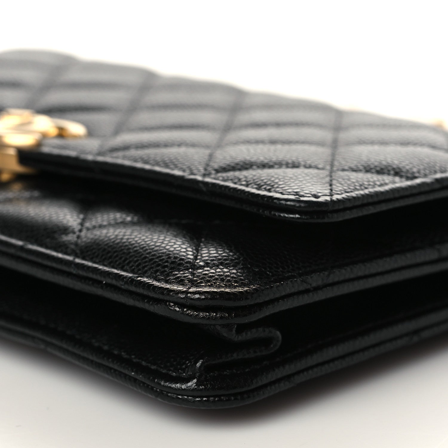 Chanel Caviar Quilted Bracelet On Chain Wallet On Chain WOC Black 9 of 10