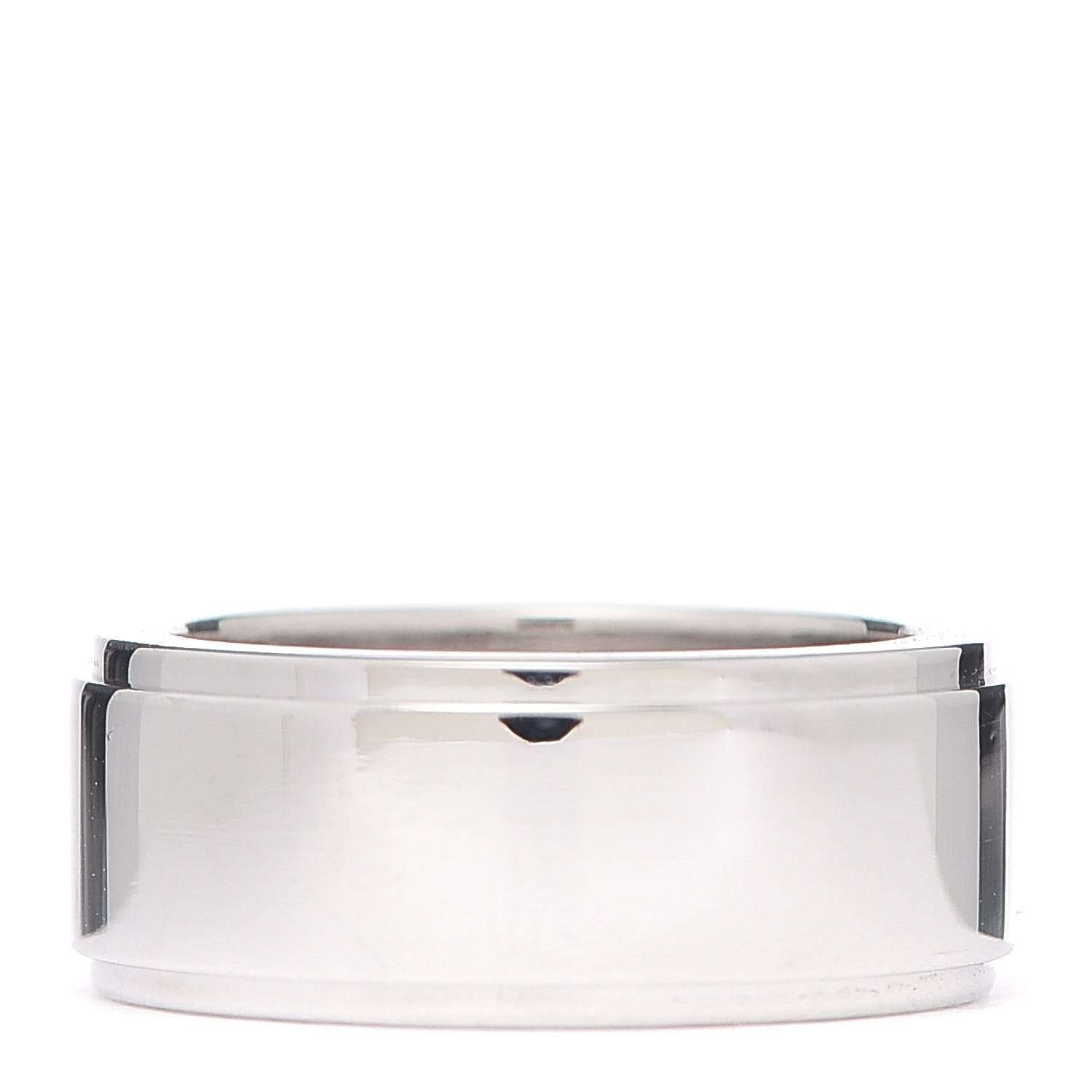 Cartier 18K White Gold Diamond 8mm Fortune Ring 50 5.25 3 of 5