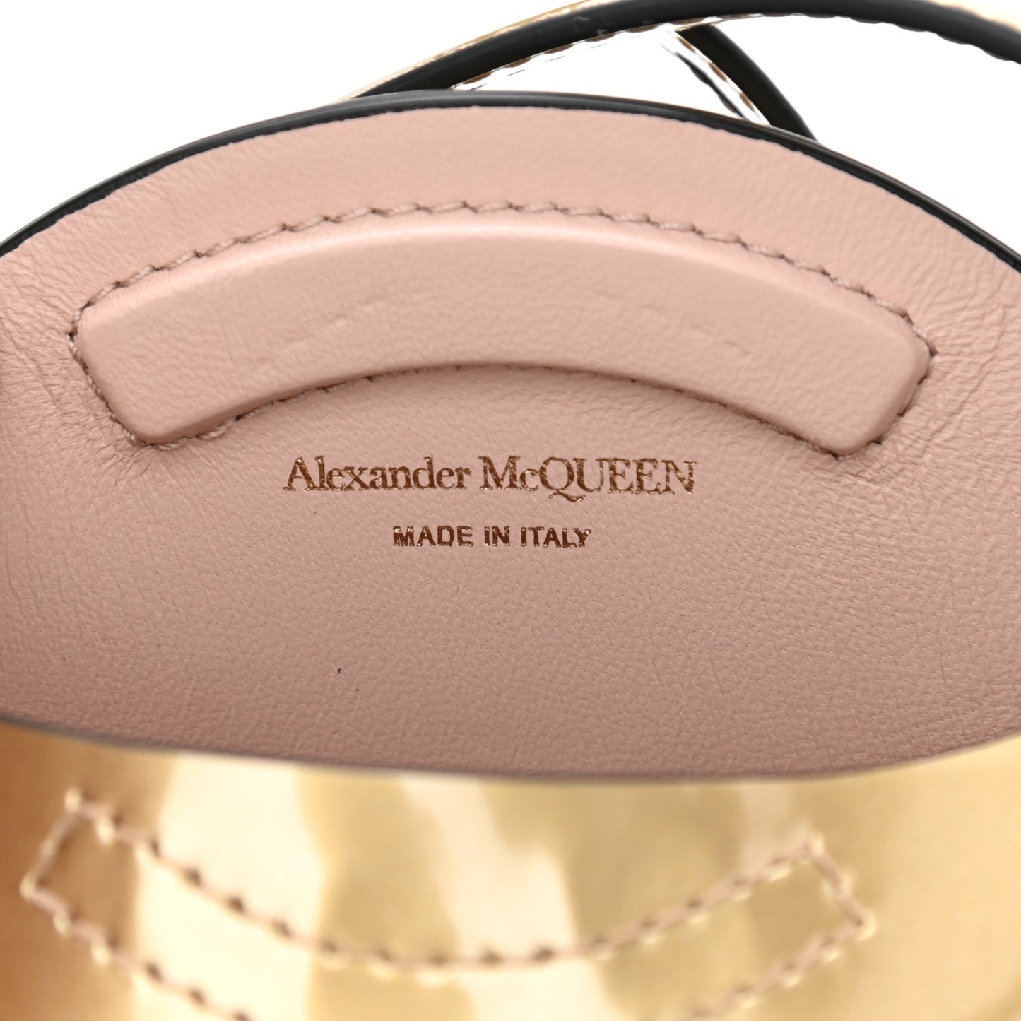 Metallic Calfskin The Curve Mini Shoulder Bag Gold
