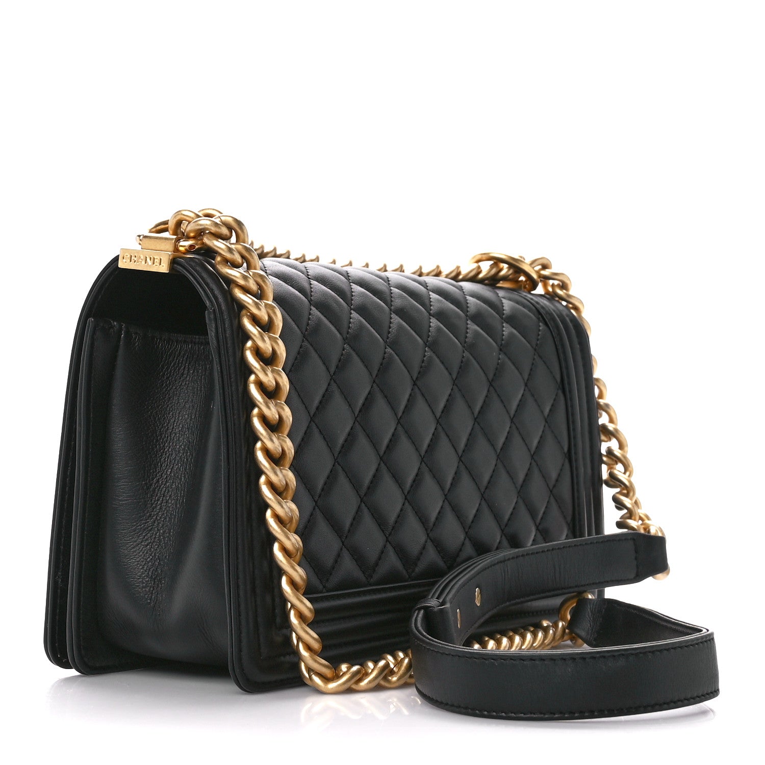 Chanel Calfskin Quilted Medium Boy Flap Black 3 of 11