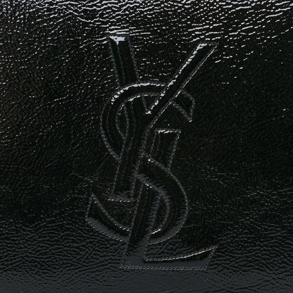 Saint Laurent Textured Patent Monogram Large Belle De Jour Clutch Black 7 of 7
