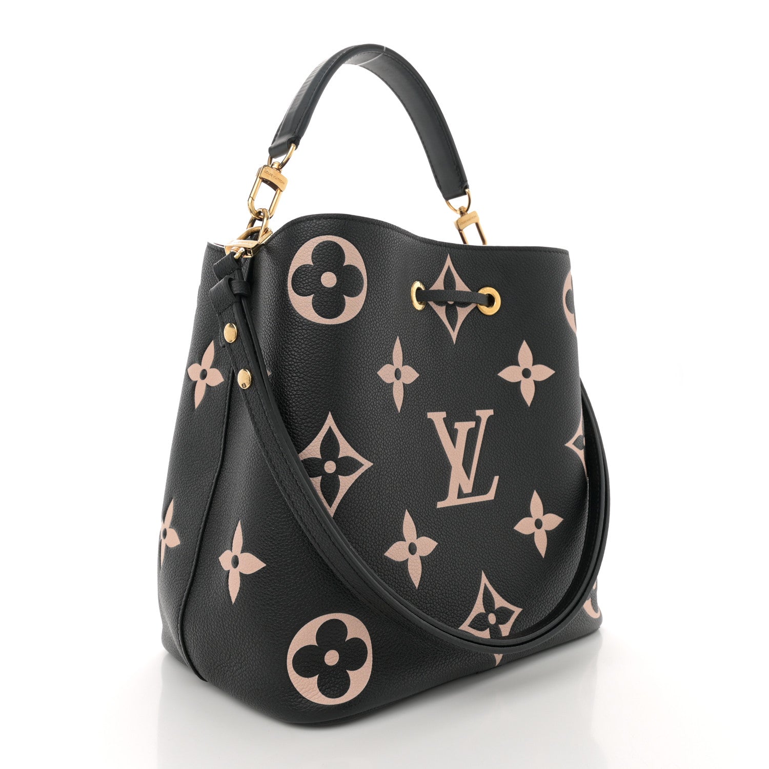 Louis Vuitton Empreinte Monogram Giant Neonoe MM Black Beige 4 of 11