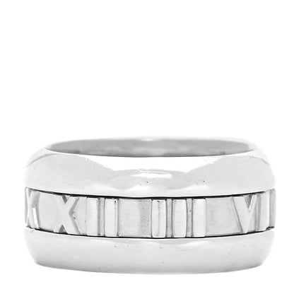 Tiffany Sterling Silver Atlas Band Ring 52 6 1 of 5