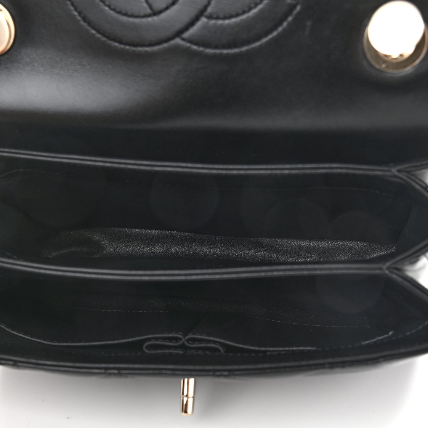 Lambskin Quilted Small Trendy CC Dual Handle Flap Bag Black
